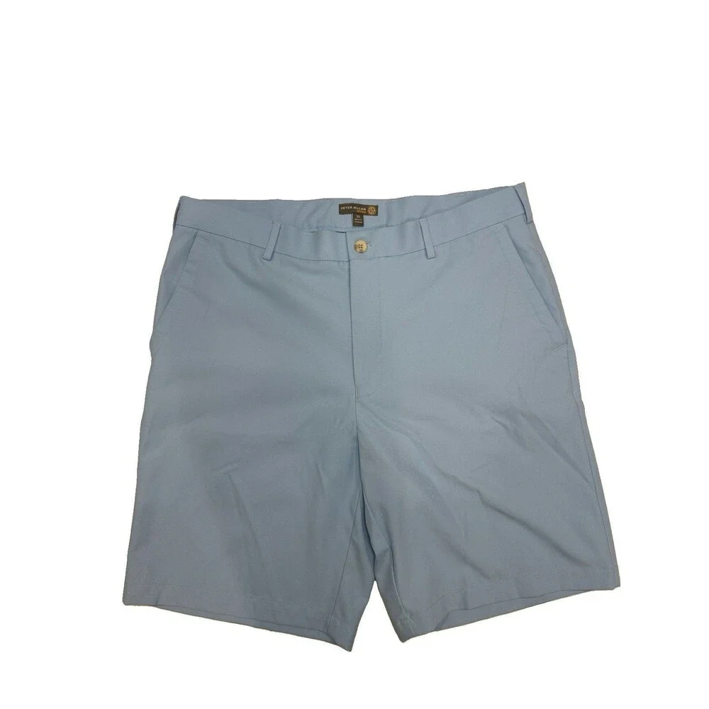 Peter Millar Golf Shorts Mens 35 Blue Wicking Performance Polyester